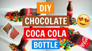 DIY  How to make CHOCOLATE COCA COLA BOTTLE filled with MampMs   LifeAsNastia [upl. by Nims918]