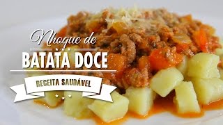 NHOQUE DE BATATA DOCE  Mamãe Vida Saudável [upl. by Calendre247]