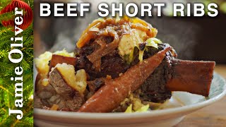 Easy Beef Short Ribs  Jamie Oliver  ONE [upl. by Dekow]