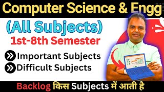 BTech CSE Subjects Syllabus 1st Year Semester to 4th Year All Subjects in BTech CSE btechcse [upl. by Sharlene]