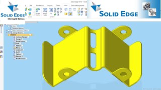 Solid edge 2021 Sheet metal tutorial Exercise Basic Features I Solid edge tutorial l Solid edge 2021 [upl. by Natsud]