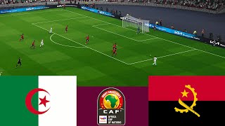 الجزائر vs أنجولا مباراة كأس الأمم الأفريقية 2024 كاملة  محاكاة ألعاب الفيديو PES 2021 [upl. by Atinaujnas908]