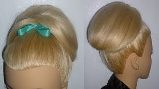 FESTLICHE amp EINFACHE Frisur für mittellanges Haar zum selber machen EASY Hair Bun Updo Peinados [upl. by Hiasi]