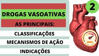 AS PRINCIPAIS DROGAS VASOATIVAS  AULA 2  CLASSIFICAÇÕES  MECANISMOS DE AÇÃO  INDICAÇÕES [upl. by Yarw866]