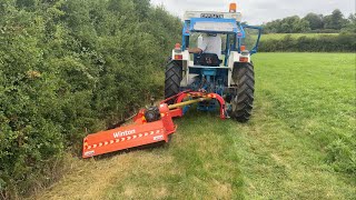 Ford 4000 flail topping mowing [upl. by Llenrahs]