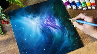 Satisfying OUTER SPACE oil painting  Relaxing British Accent ft Gentle Nature Sounds [upl. by Cooperman356]