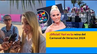 ¡Oficial Yuri es la reina del Carnaval de Veracruz 2024 [upl. by Emalia]