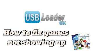 How to fix games not showing up in usb loader GX [upl. by Erastes]