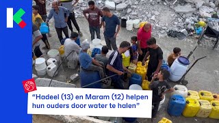 Deze jongens en meisjes in Gaza dragen elke dag zware flessen met water [upl. by Au]