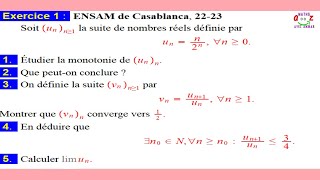 Exercice corrigé Suites numériques Analyse 1 [upl. by Nodnyl545]