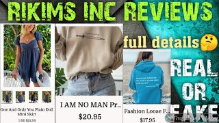 rikim inc reviews  rikims clothing legit or scam  rikimsco shopping real or fake review [upl. by Nylsej59]