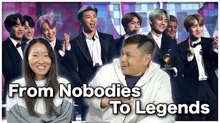 Reacting to BTS From Nobodies to Legends by xCeleste  BTS Reaction [upl. by Essie]