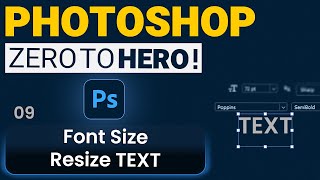 How to Easily Resize Text and Font Size in Photoshop tutorial Beginners Course photoshopbeginners [upl. by Lardner]