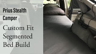 Custom Fit Bed Build Segmented Prius Stealth Camper Sleeping Van Car Vanlife [upl. by Jyoti]