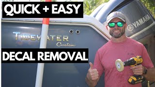 How to Remove a Decal from a Car or Boat in MINS QUICK  EASY [upl. by Alyled]