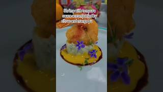 Shrimp with tempura sauce accompanied by citrus and mango puree antalyaseflerbirligi [upl. by Debbie]