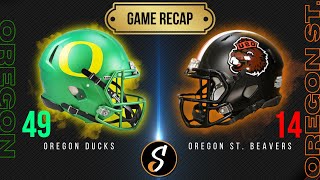 Oregon vs Oregon St Game Recap  College Football Week 3 [upl. by Leventis]