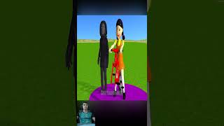 Scary Teacher 3D vs Squid Game Bicycle Wheels Saw Cutting Watermelon Level Max Challenge shorts [upl. by Arihaj]