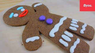 GALLETA GIGANTE DE JENGIBRE  GIANT GINGERBREAD MAN COOKIE [upl. by Dibri120]