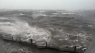 Hurricane Sandy Storm Footage Union Beach NJ [upl. by Estrellita]