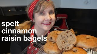 How to Make Spelt Cinnamon Raisin Bagels [upl. by Cyprus]