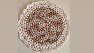 Sousplat perfeito fácil e mega econômico crochê crochet [upl. by Leryt]