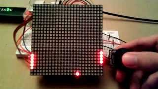 Playing Pong on Max7219 Matrices RaspberryPi [upl. by Edmanda]