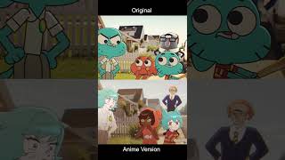 The Amazing World of Gumball Original vs Anime part 2 FASH Animation [upl. by Alleris]