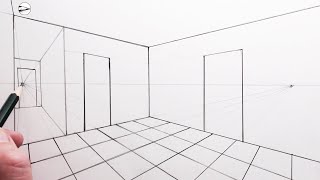 How to Draw a Simple Room using 2Point Perspective for Beginners [upl. by Davide]