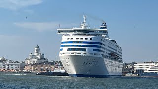 Silja Serenade amp Viking Gabriella FIGHTING against the Wind Helsinki 78 [upl. by Aniluap]