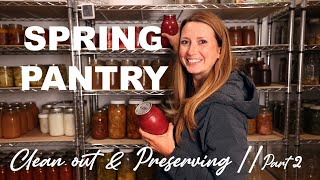 Spring Pantry Cleaning Part 2 \\ Canning Cranberry Applesauce Black Beans Batch Baking [upl. by Annabell]