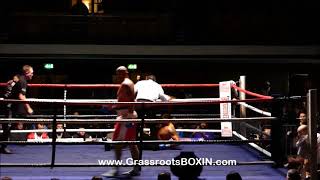 BRUTAL STOPPAGE Kamil Sokolowski stops Nick Webb at York Hall  HEAVYWEIGHT KO [upl. by Kaslik34]