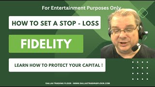 Jim Shows you How to Set a Stop Loss with Fidelity Brokerage howto stoploss fidelityinvestments [upl. by Grane]