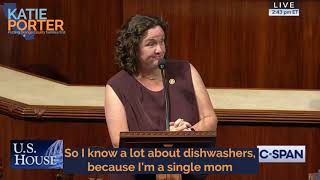 Rep Katie Porter Unloads on House Republicans’ Ridiculous Dishwasher Priorities [upl. by Yragerg181]