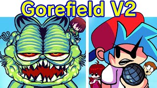 Friday Night Funkin VS Gorefield V2 FULL WEEK  Ending FNF Mod Garfield GameboydCreepypasta [upl. by Aihsi]