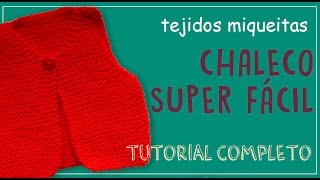 Cómo tejer un chaleco fácil subtitles available [upl. by Papp]