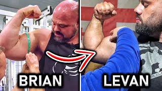 BRIAN SHAW vs LEVAN SAGINASHVILI Bicep Size Comparison [upl. by Alenoel]