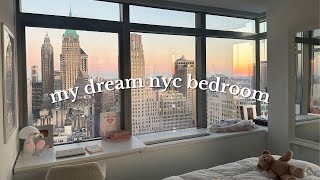 my dream nyc bedroom 💌 aesthetic  decorating organizing skincare [upl. by Shing]