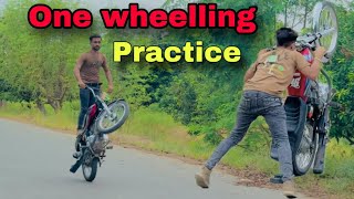 One wheelling mukamal practice [upl. by Eyllom]