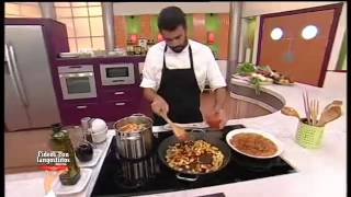 Receta Fideos con langostinos [upl. by Nairahcaz]