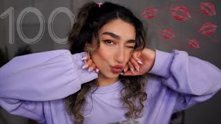 ASMR • 100 Kisses 💋pls don’t count it [upl. by Atekihs]