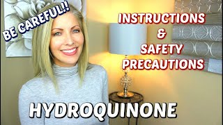 Hydroquinone to Lighten Skin  Be Careful  Instructions and Safety Precautions [upl. by Enelaehs45]