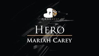 Hero  Mariah Carey  Piano Karaoke  Sing Along Cover with Lyrics [upl. by Dove]