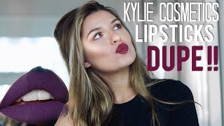 Kylie Cosmetics Liquid Lipstick DUPE   Lip Swatches  Sara Karaj [upl. by Furlong946]