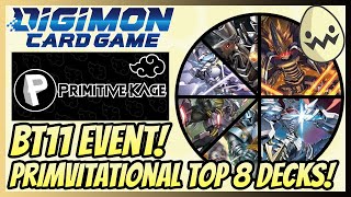 Digimon Card Game BT11 Event PrimitiveKages Primvitational Top 8 Decks [upl. by Nyasuh519]