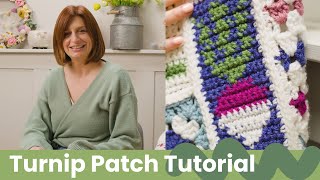 Turnip Patch Tapestry Crochet Tutorial  Country Cottage CAL  Hobbycraft [upl. by Shurwood409]