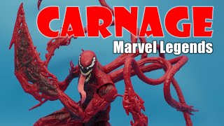 Marvel Legends Carnage from VENOM 2  LET THERE BE CARNAGE Action Figure Unboxing Review [upl. by Tterej339]