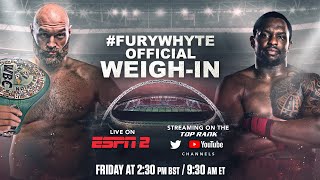 Tyson Fury vs Dillian Whyte  OFFICAL WEIGHIN [upl. by Thomas]