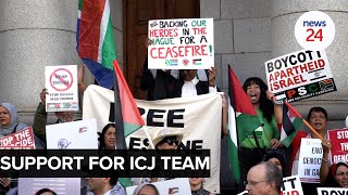 WATCH  ProPalestinian activists gather in Cape Town to support SA’s genocide case against Israel [upl. by Hapte711]