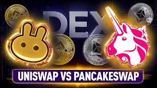 Uniswap amp PancakeSwap Explained Low Fees or High Volume DeFi Showdown [upl. by Hastings]